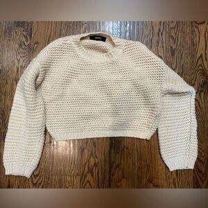 Forever 21 Cream Knit Sweater, size Small.